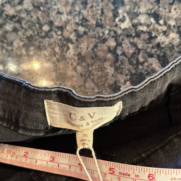 Chloe & Violet black light washed flare jeans NWT 30 - Picture 11 of 12